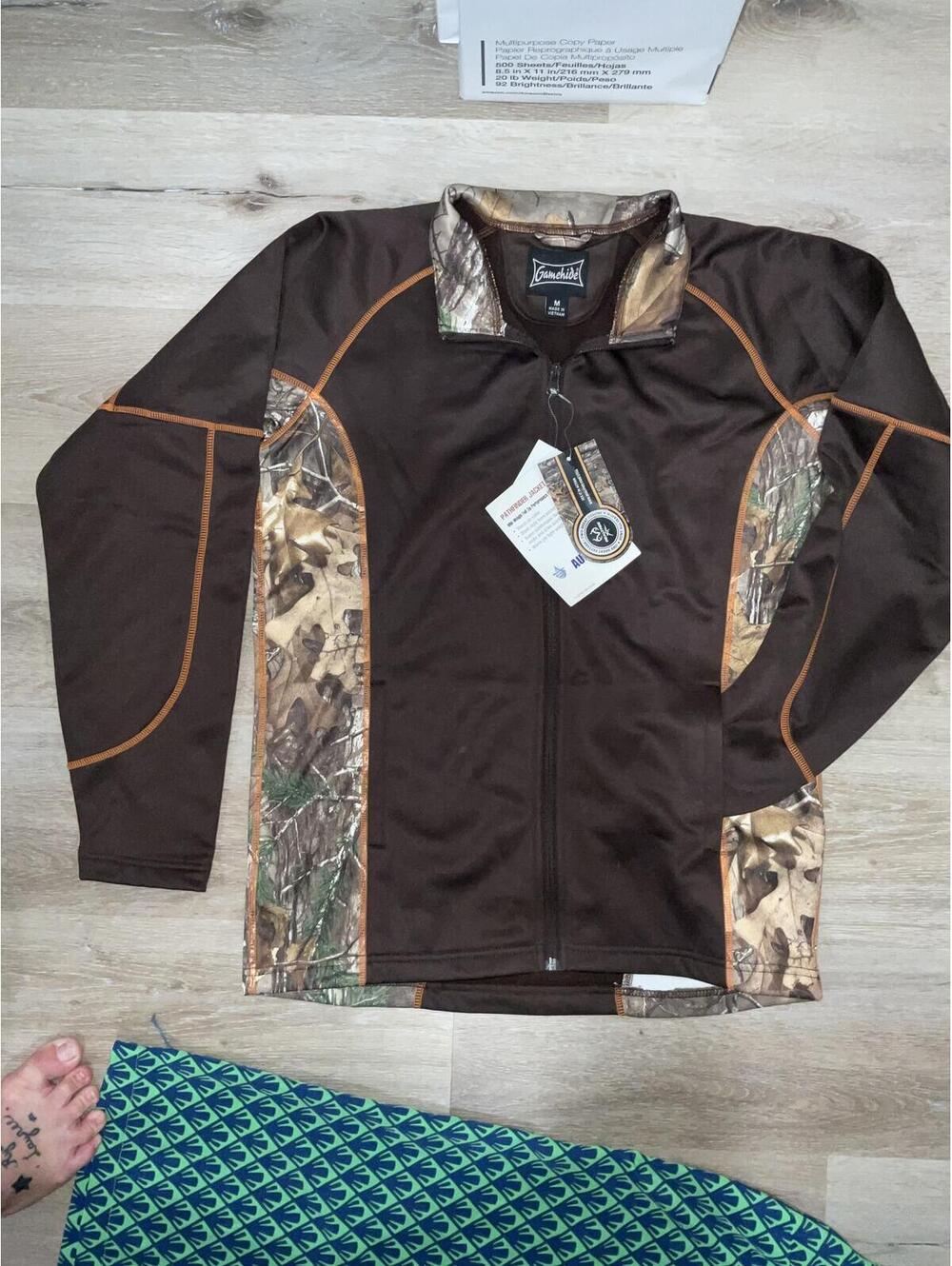NWT Gamehide Brown Camo Zip-Up Hunting Jacket Sz Med
